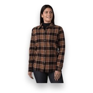 NWT PrAna Golden Canyon Flannel in Sepia Size: L